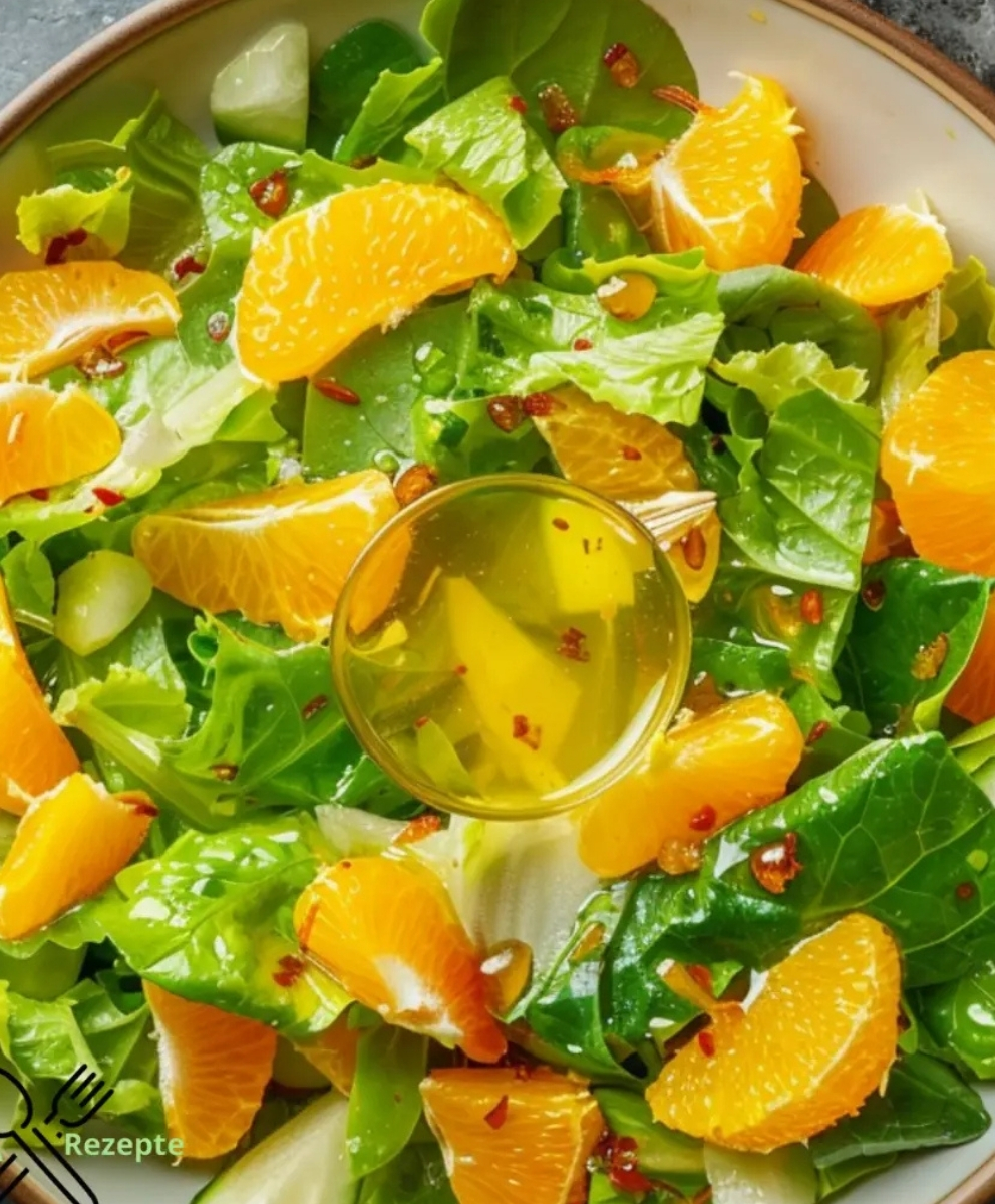 Frischer Orangensalat mit Honig-Dressing