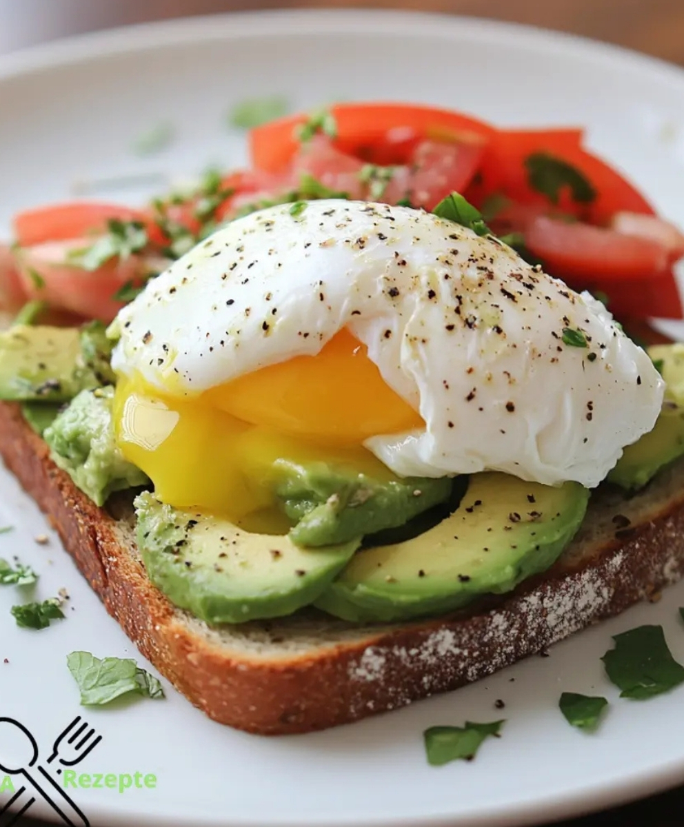 Avocado-Toast mit pochiertem Ei