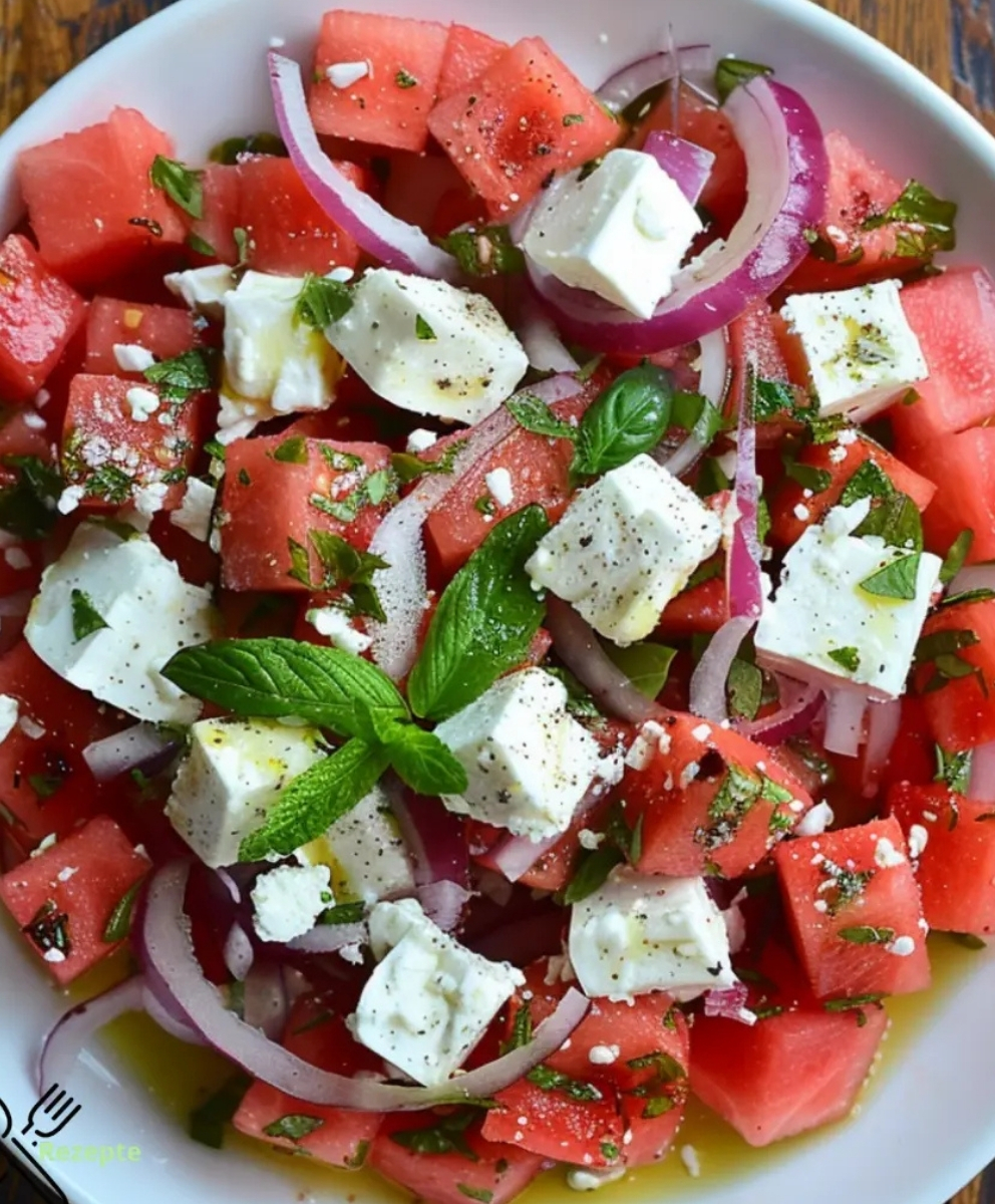 Wassermelonen-Feta-Salat