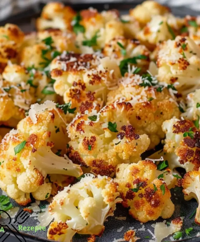 Gerösteter Blumenkohl mit Knoblauch und Parmesan