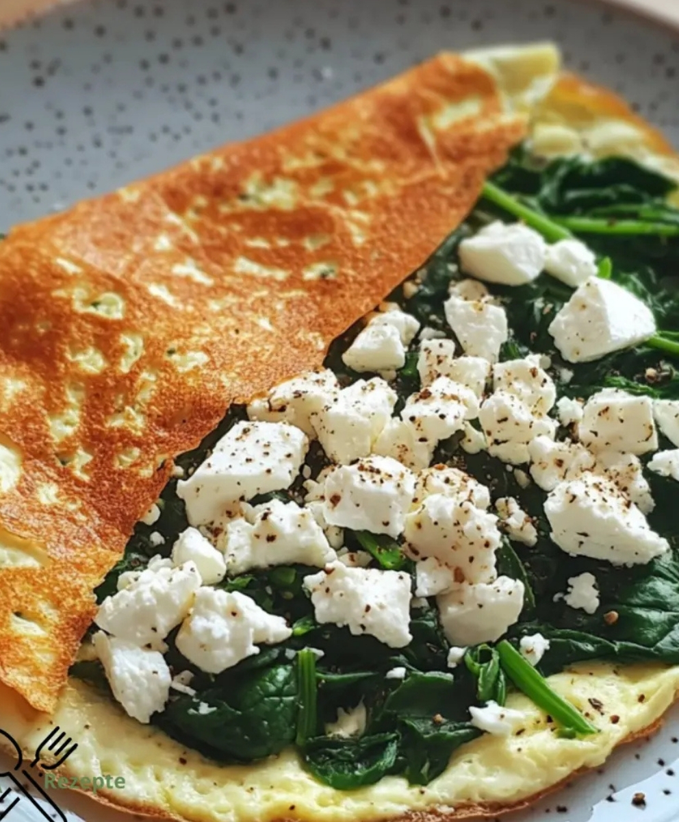 Spinat-Feta-Omelett