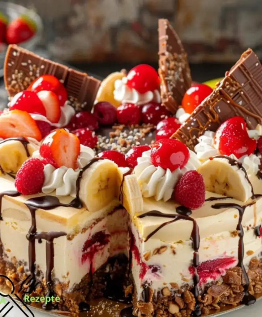 Banana Split Käsekuchen