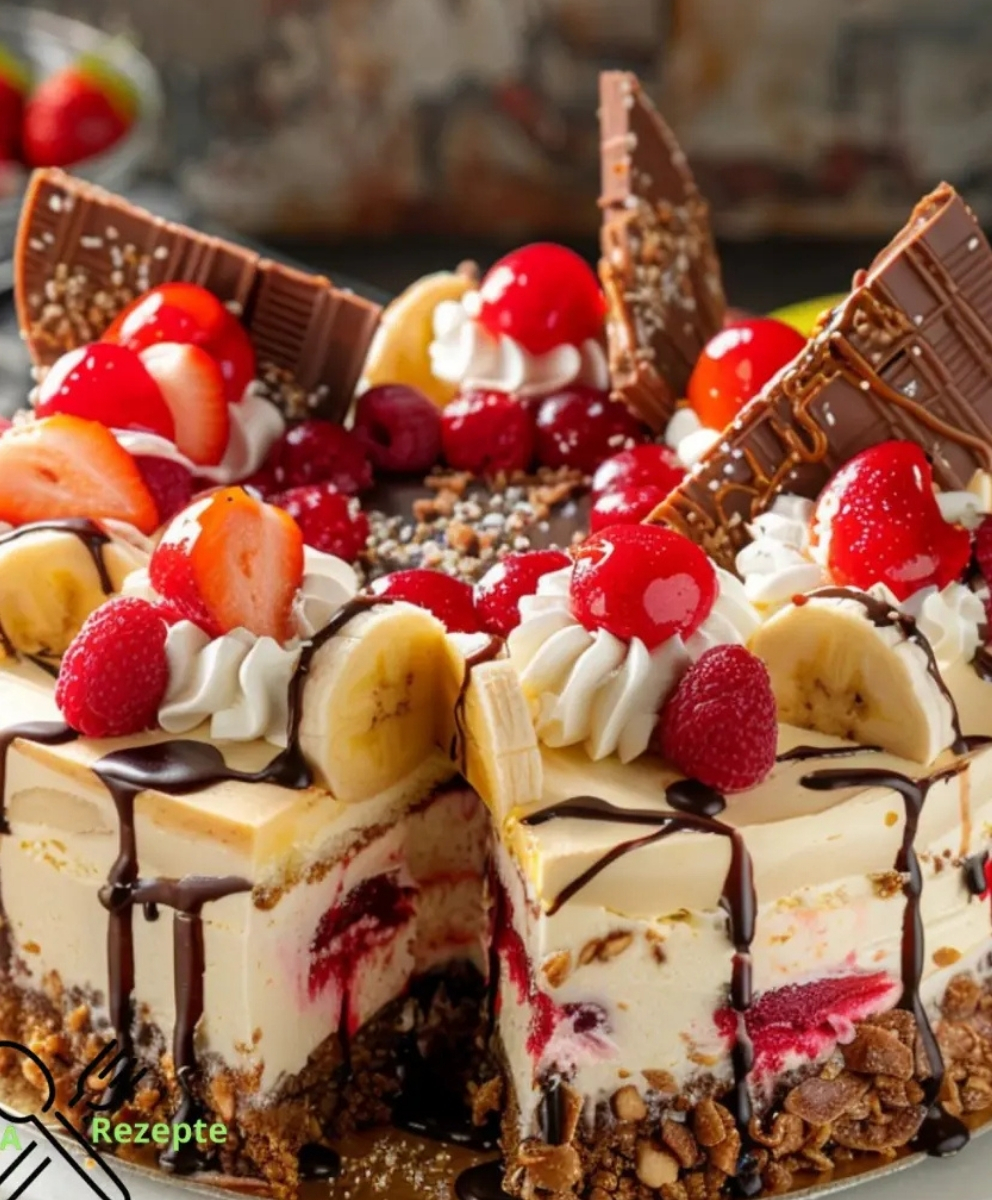 Banana Split Käsekuchen