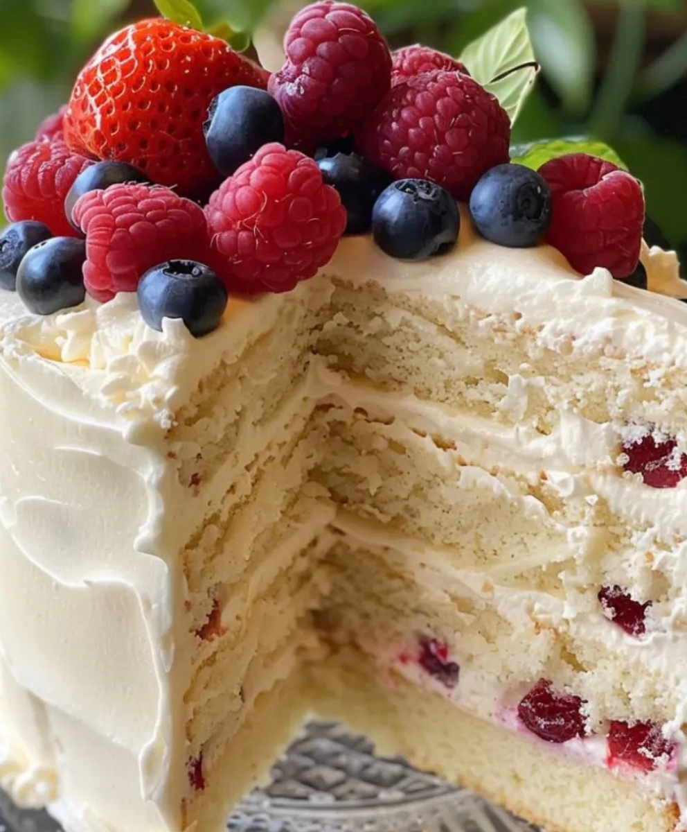 Klassischer Vanillekuchen mit Buttercreme