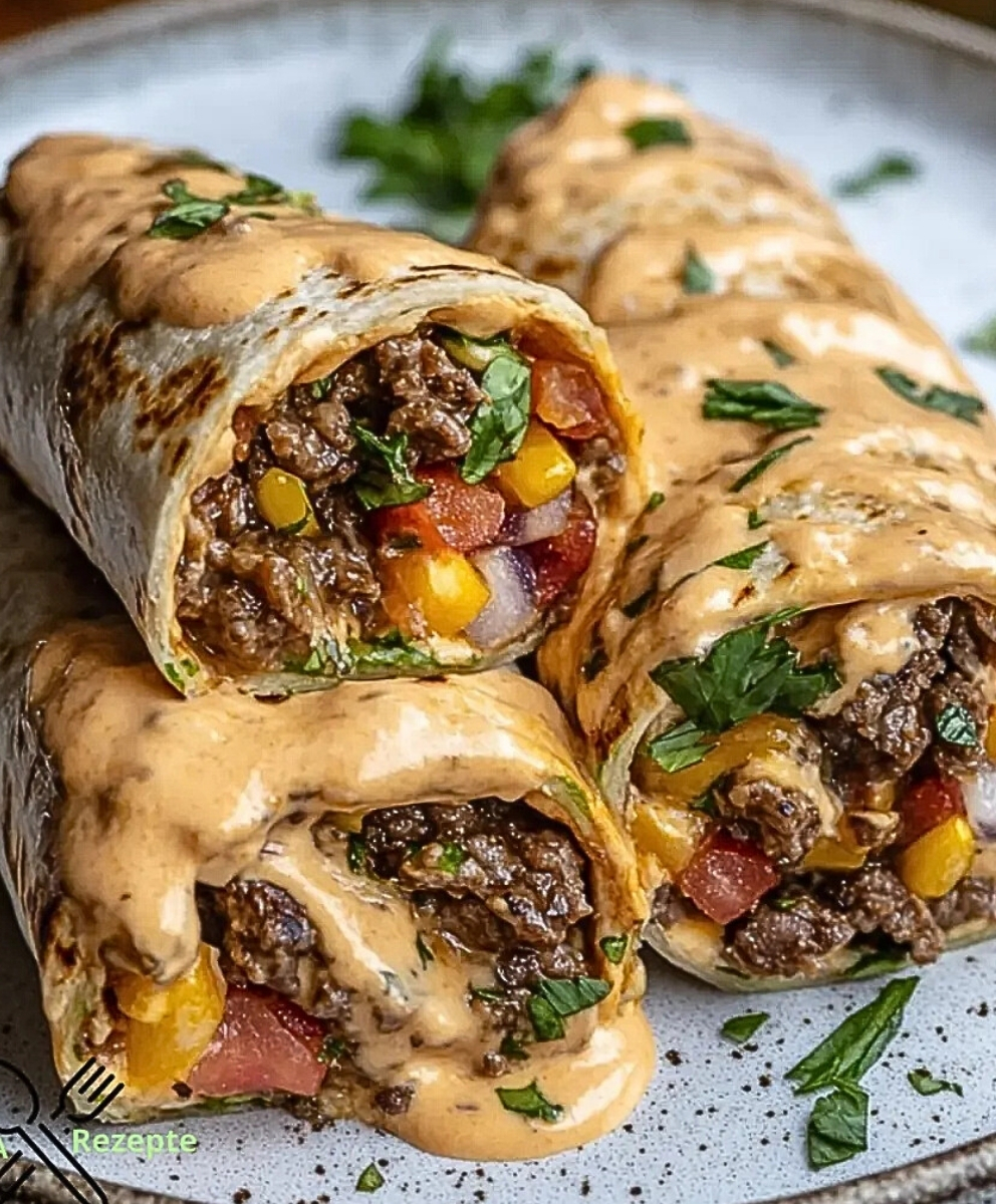 Nacho-Käse-Rinder-Wraps