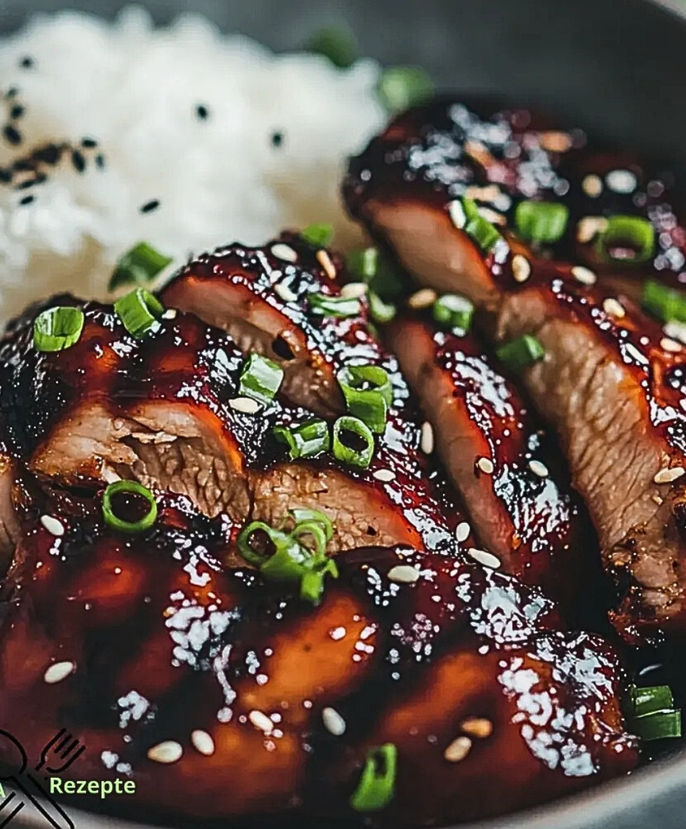 Saftiges Grillhähnchen mit würziger Char Siu Glasur