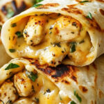 Hähnchen-Wraps mit Käse und Knoblauch