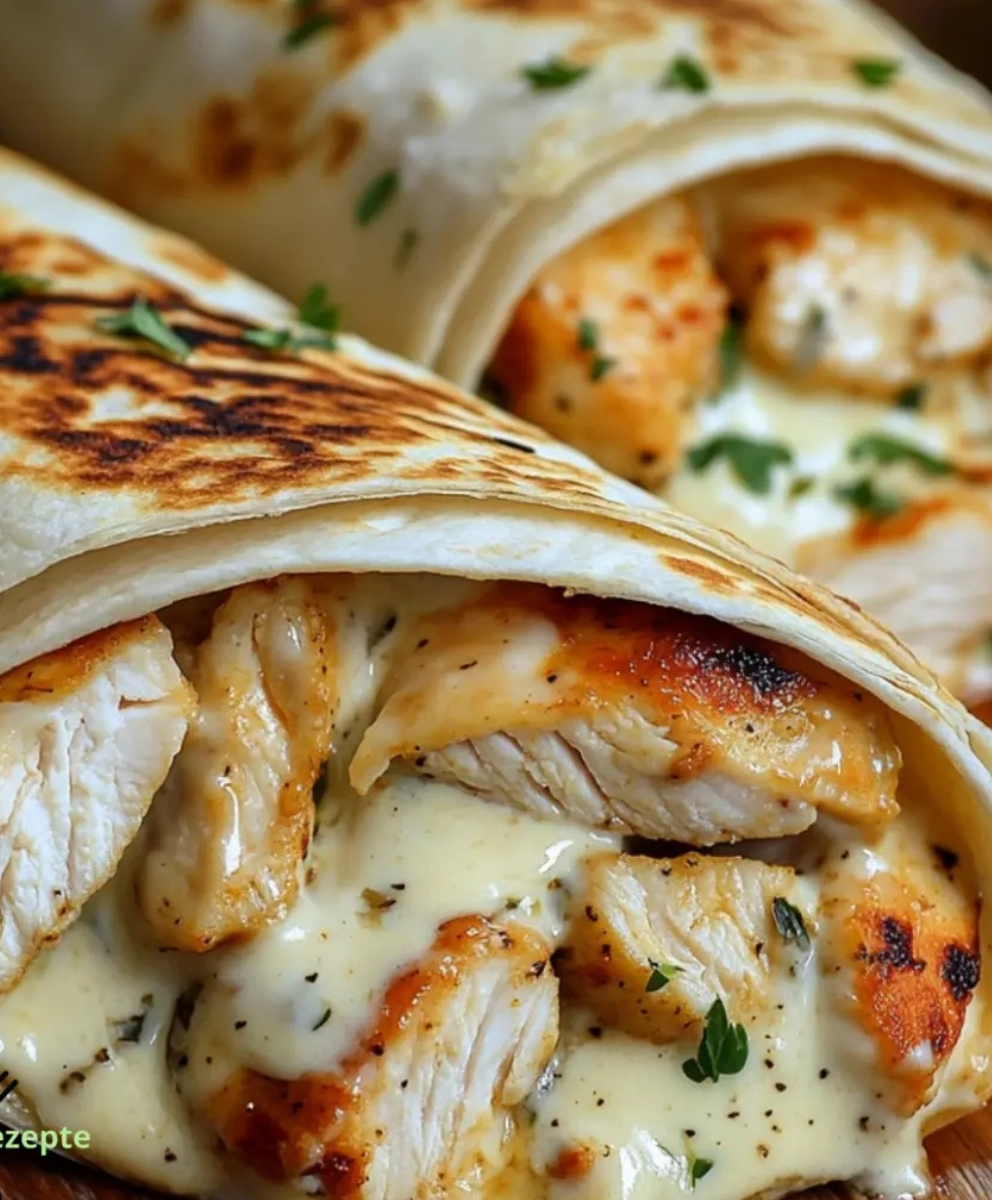 Knoblauch-Hähnchen-Wraps