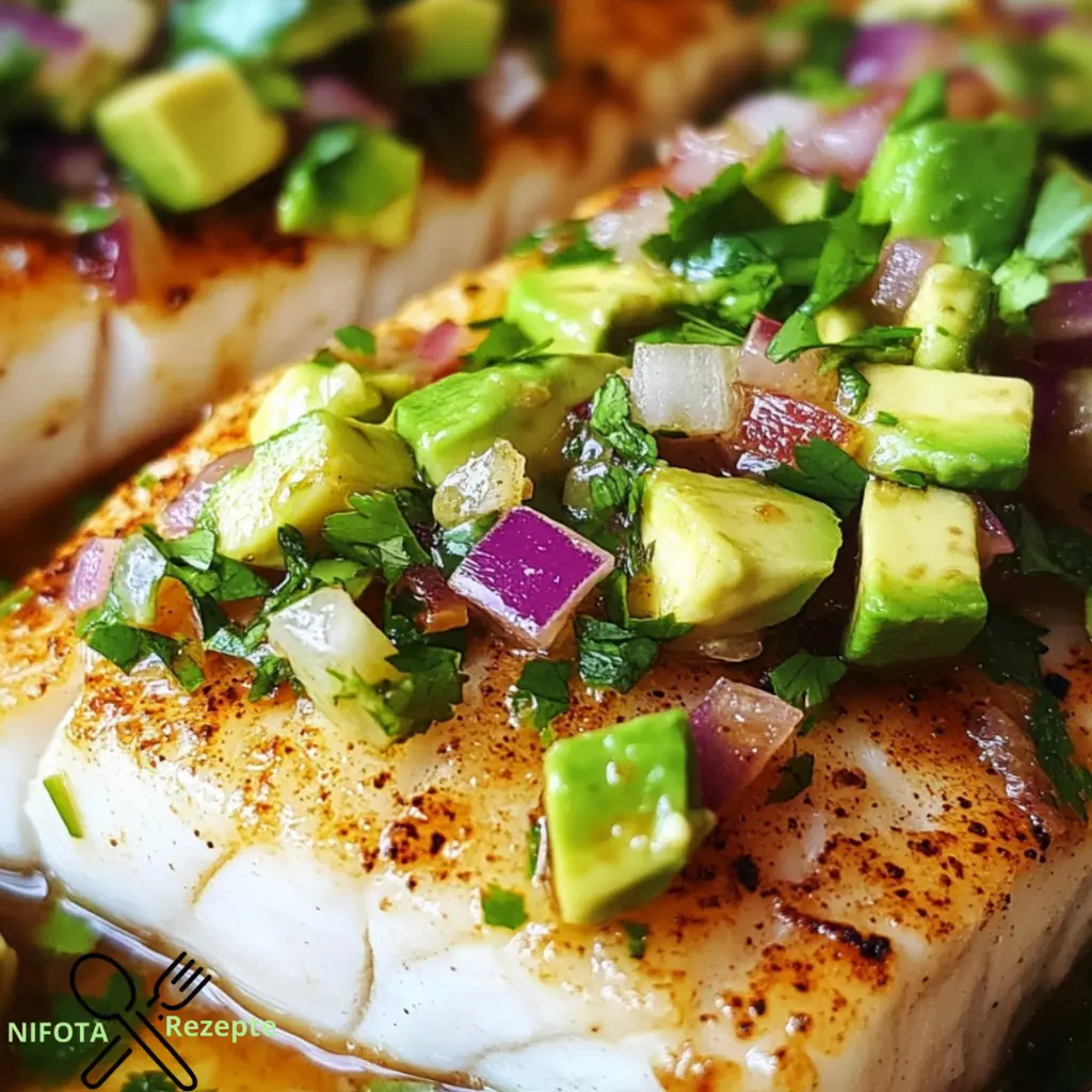 Kokos-Limetten-Fisch mit Avocado-Salsa