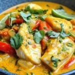 Fisch-Curry mit Kokosmilch und Gemüse einfach zubereiten.