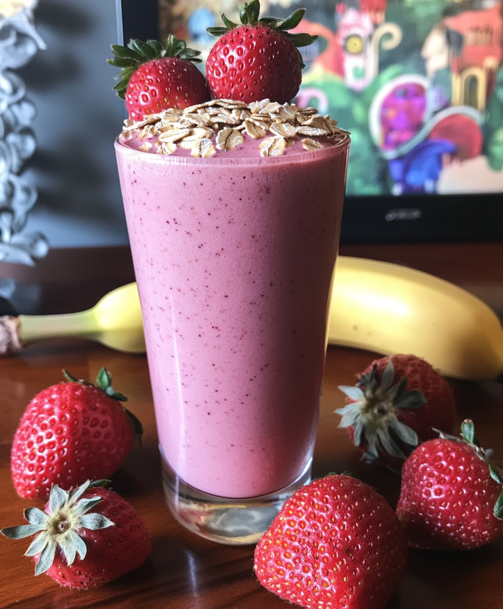 Haferflocken-Erdbeer-Smoothie