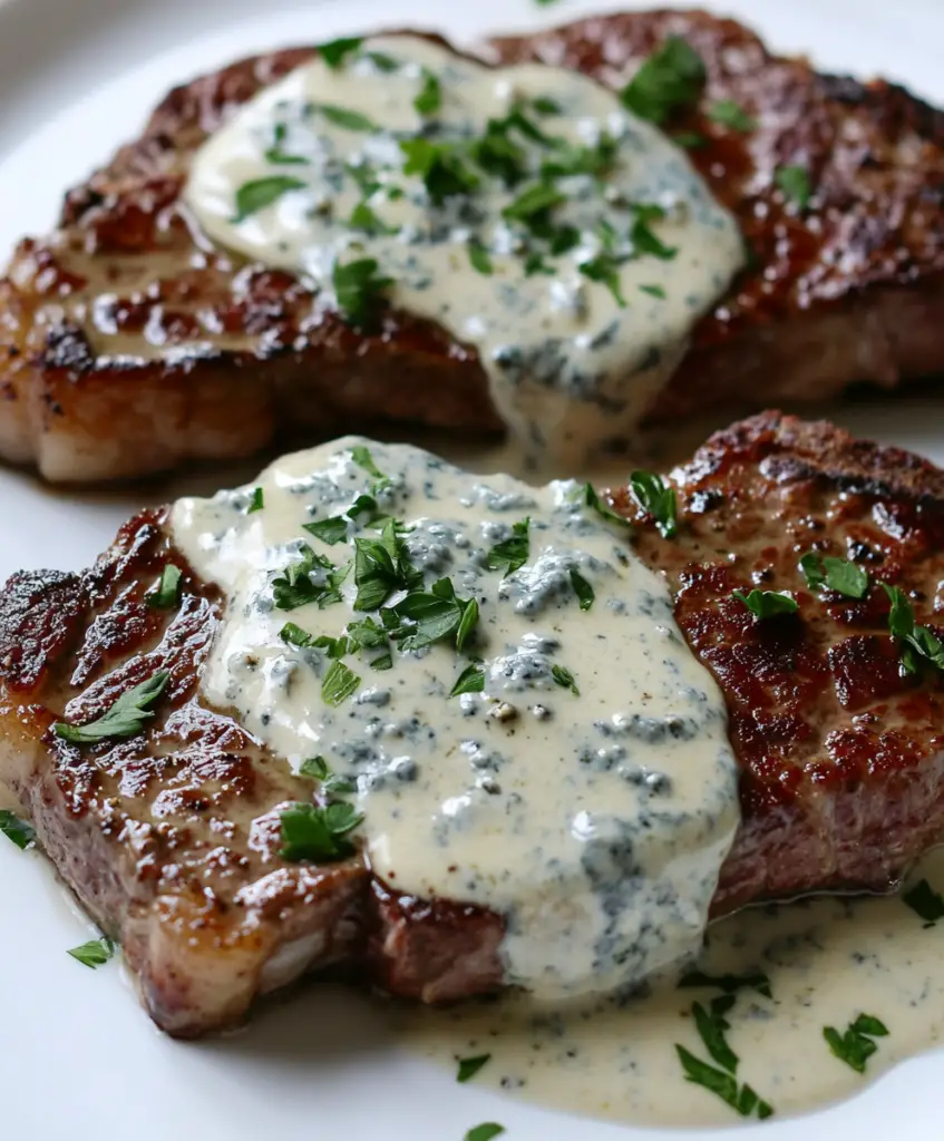 Ribeye Delight mit cremiger Blauschimmelkäse-Sauce genießen