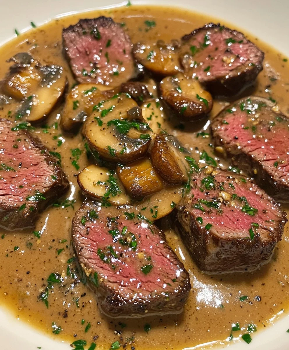 Rinderfilet Diane in einer reichhaltigen Cognac-Sauce