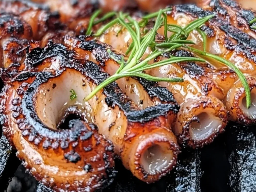 Gegrillter Oktopus mit Zitronen-Olivenöl