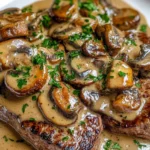 Steak Diane mit cremiger Pilzsoße einfach zubereiten.