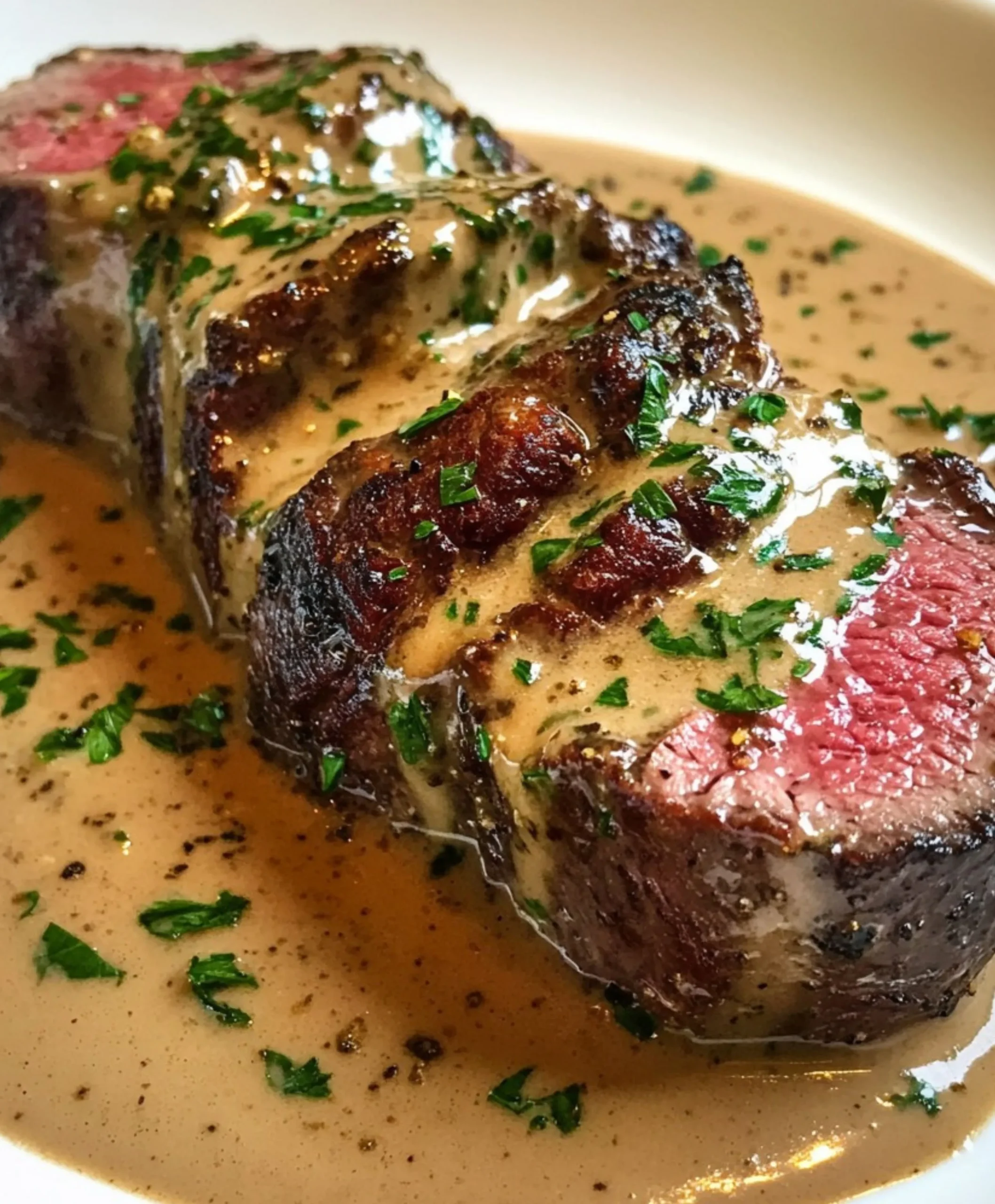 Luxuriöses Rinderfilet Diane mit einer samtigen Sauce genießen.