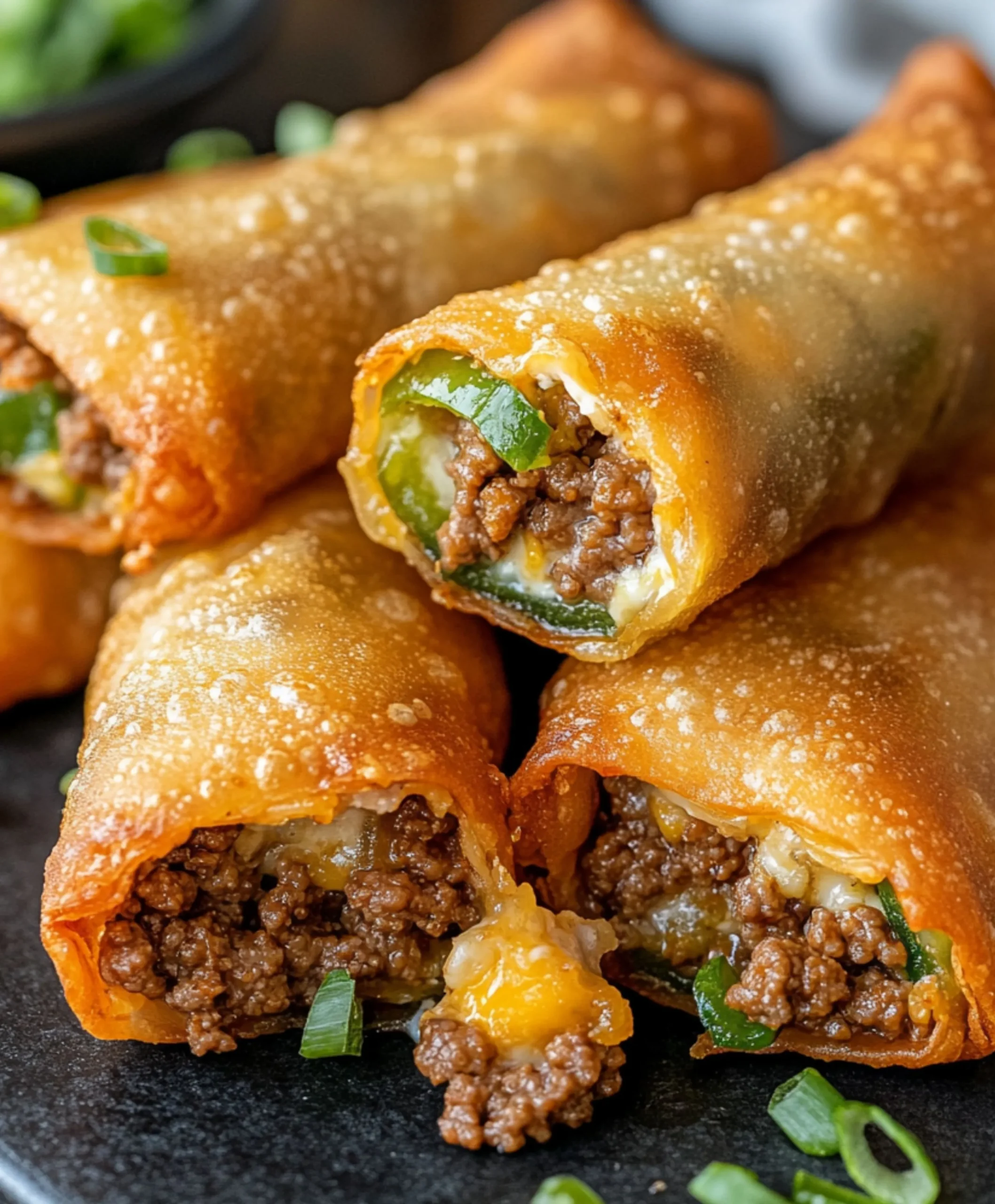 Beef Jalapeno Popper Egg Rolls einfach zubereiten!