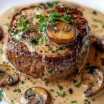 Steak Diane mit cremiger Pilzsauce einfach zubereiten.