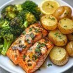 Butter-Lachs mit knusprigen Kartoffeln und Brokkoli genießen