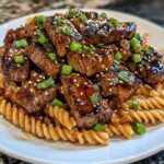 Klebriges Honig-Knoblauch-Steak und Rotin