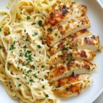 Knoblauchbutter-Hühnchen mit Parmesan-Pasta