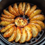 Luftfritteuse geschnittene Kartoffeln