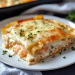 Garnelen-Lasagne mit Weißer Sauce und Käse