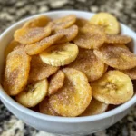 Zimt-Zucker-Luftfritteuse-Bananenchips